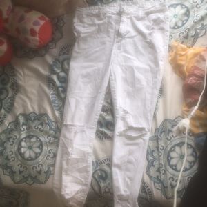 white ripped jeans